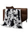 Image #1 - HiEnd Accents Elsa Cowhide Campfire Sherpa Throw, Black, hi-res