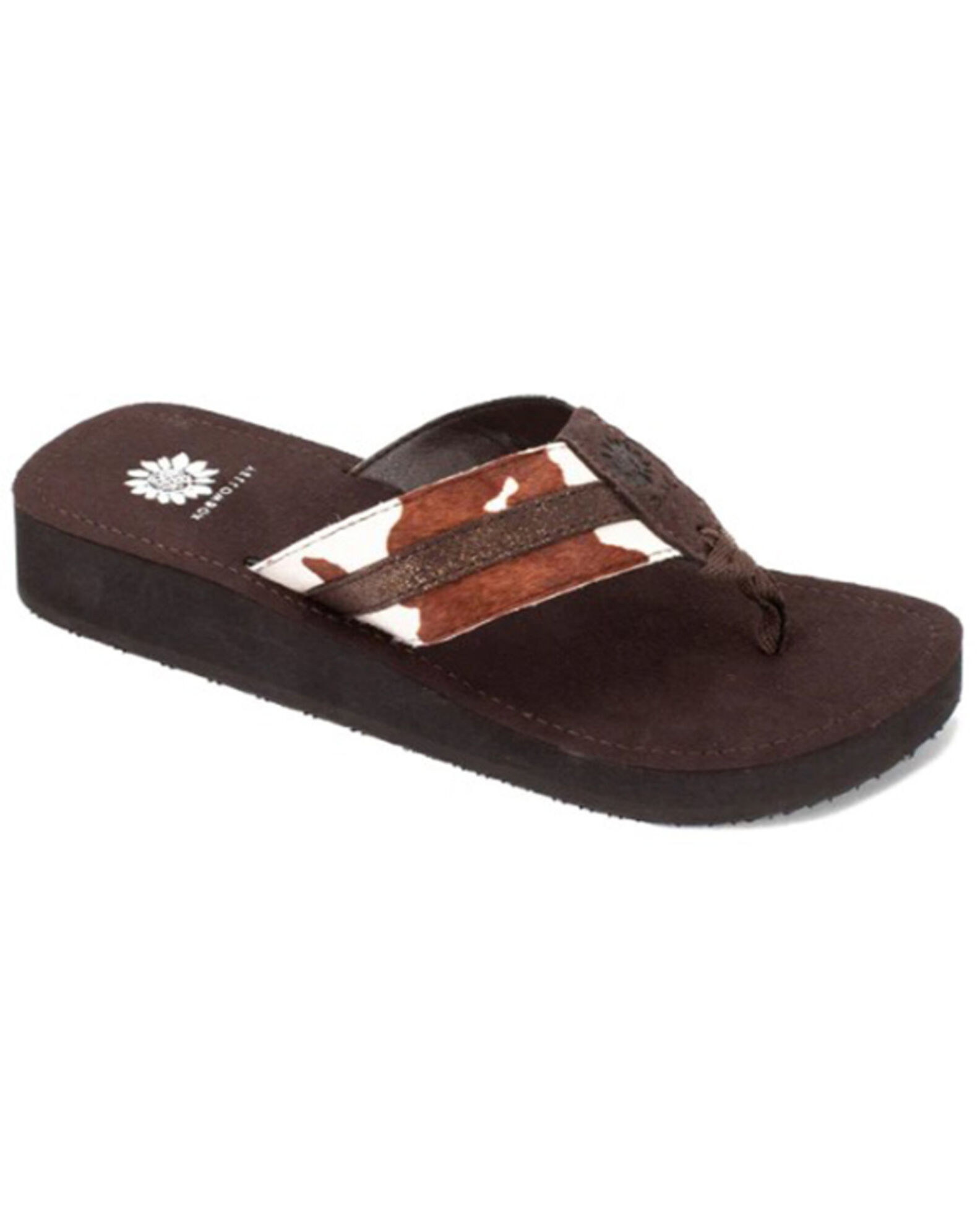 Yellow box cowhide hot sale sandals