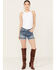 Grace in LA Women's Medium Wash Americana Horseshoe Jeans, Medium Wash, hi-res