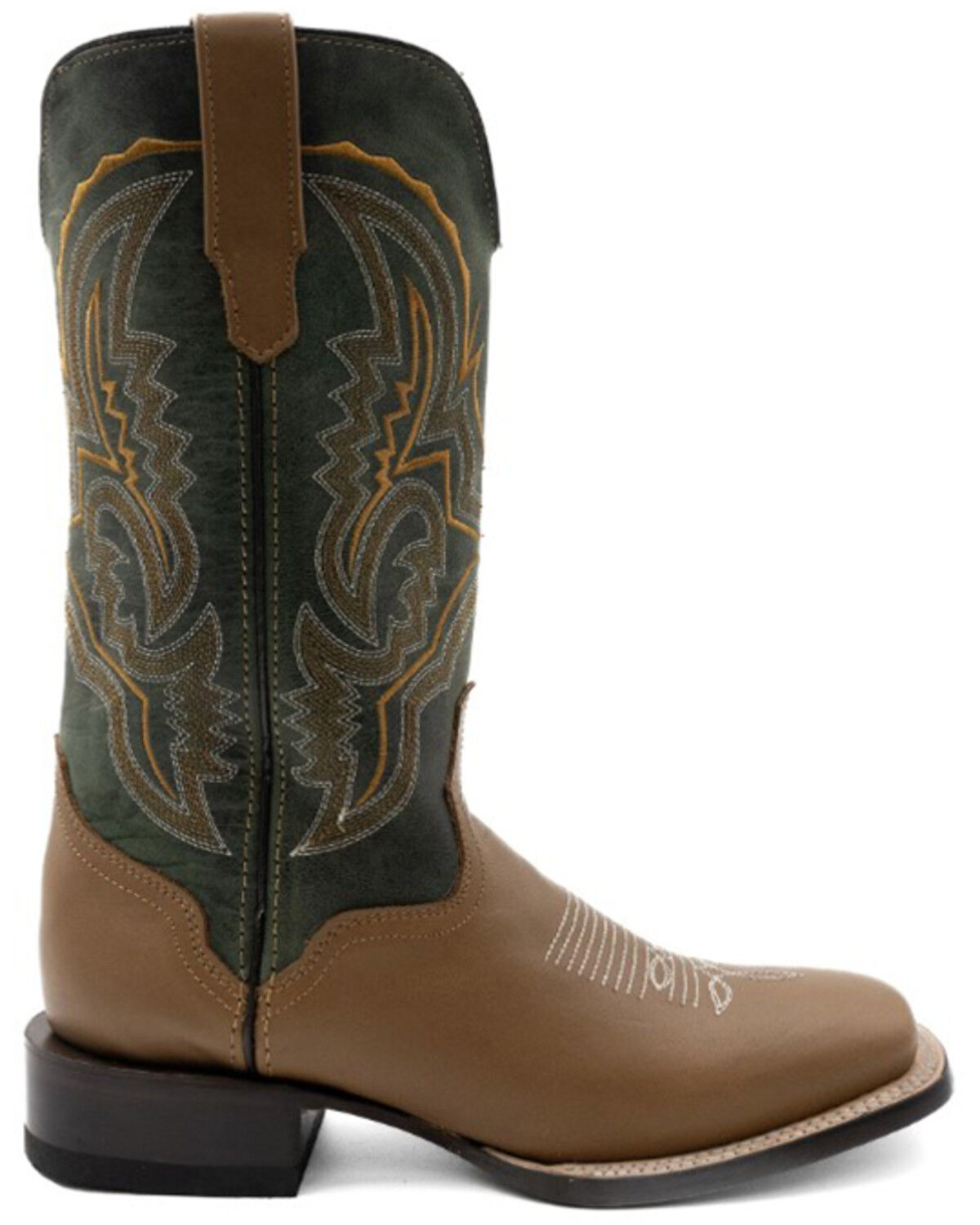 Image #2 - Ferrini Men's Clint Western Boots - Broad Square Toe, Honey, hi-res