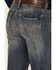 Rock & Roll Denim Men's Vintage Dark Wash Double Barrel Relaxed Straight Jeans , Blue, hi-res