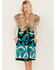 Image #1 - Tasha Polizzi Women's Southwestern Print Faux Fur Old Ranch Vest, Turquoise, hi-res