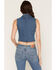 Image #4 - Ashley Women's Zip Front Fitted Denim Vest, Medium Wash, hi-res