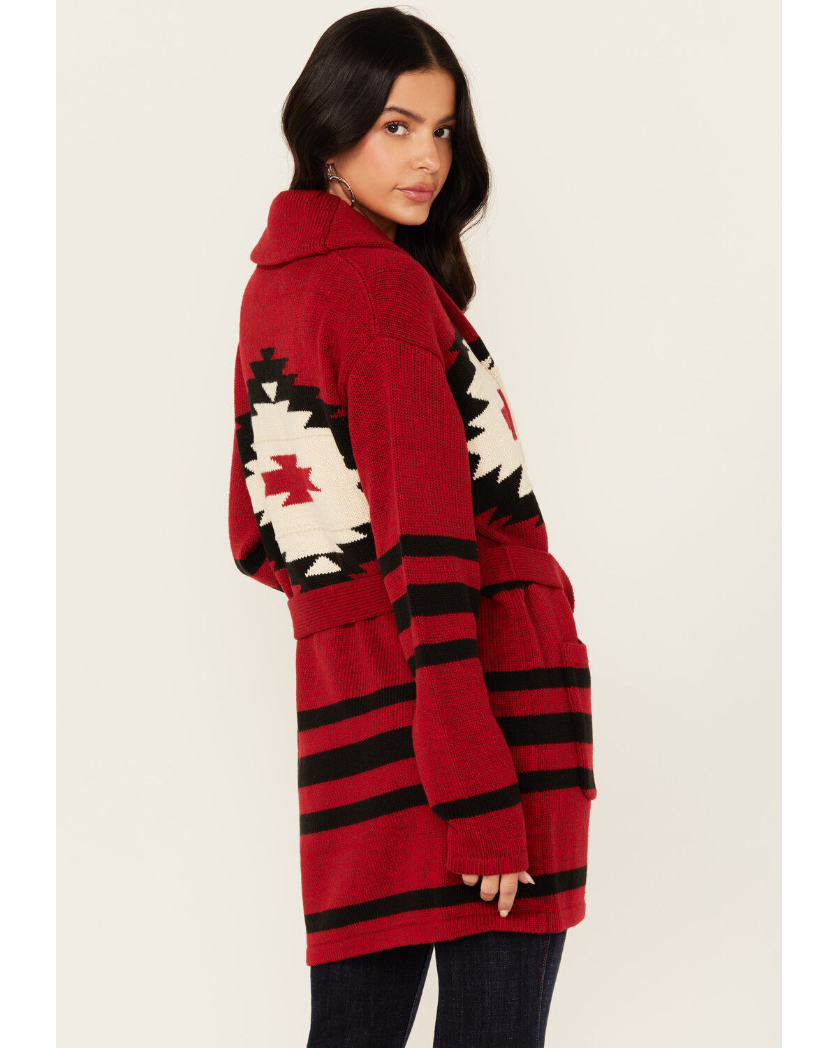Image #4 - Idyllwind Women's Twin Elms Cardigan, Red, hi-res