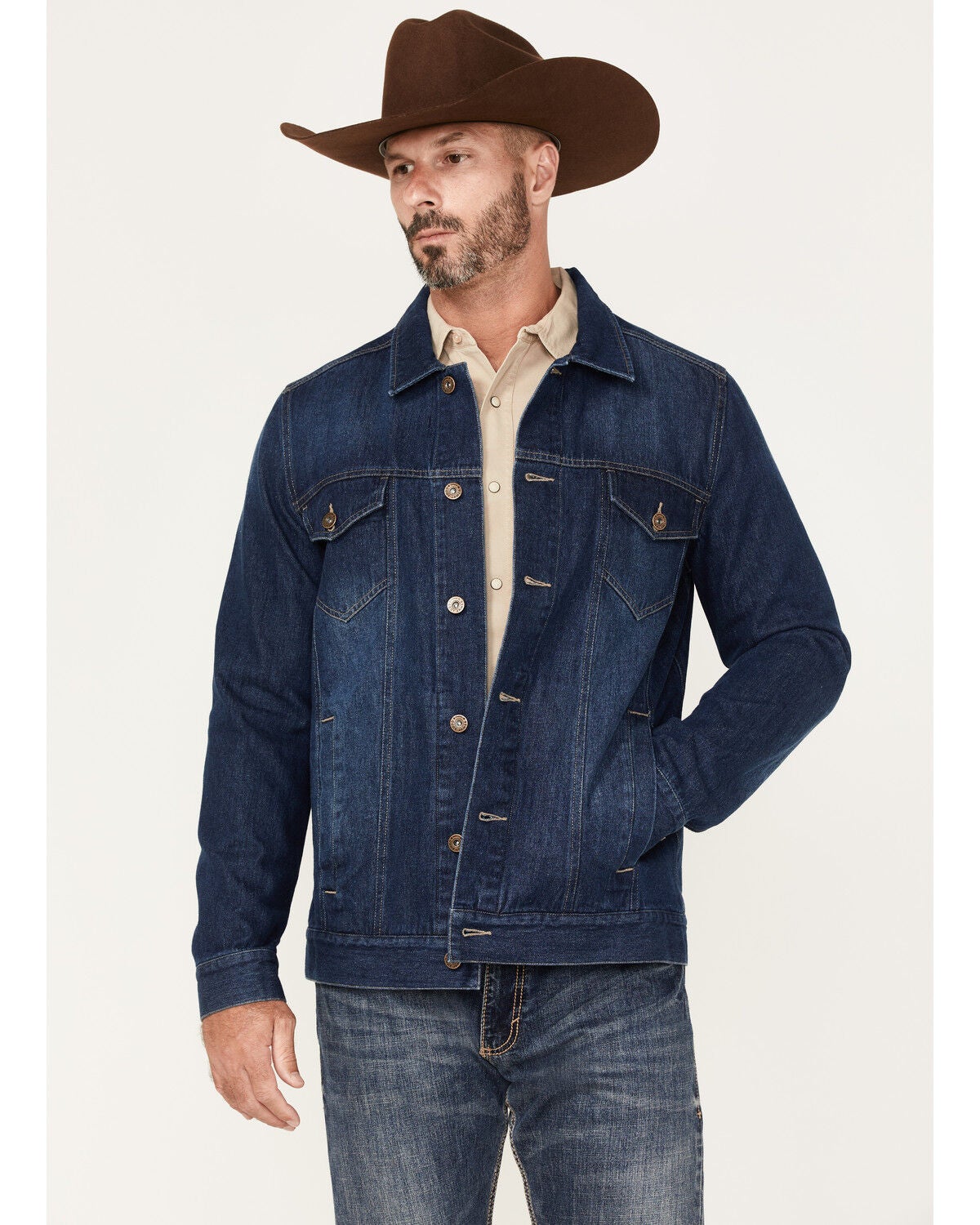 Image #2 - Cody James Men's Coasting Medium Wash Unlined Denim Jacket, Medium Wash, hi-res
