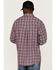 Image #4 - Brothers and Sons Men's Plaid Print Long Sleeve Button Down Western Shirt, Indigo, hi-res