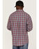 Image #4 - Brothers and Sons Men's Plaid Print Long Sleeve Button Down Western Shirt , Indigo, hi-res