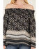 Image #3 - Wild Moss Women's Border Off The Shoulder Top, Blue, hi-res
