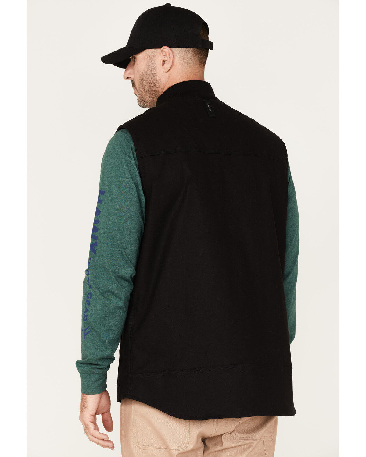Image #4 - Hawx Men's Canvas Zip-Front Insulated Work Vest, Black, hi-res