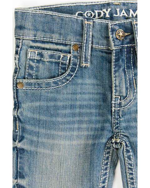 Image #2 - Cody James Toddler Boys' Clovehitch Light Wash Stretch Slim Straight Jeans, Light Wash, hi-res
