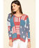 Tasha Polizzi Women's Flag Patch Pullover, Multi, hi-res