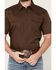 Image #3 - Gibson Trading Co Men's Solid Short Sleeve Snap Western Shirt - Tall, Dark Brown, hi-res