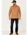 Pendleton Men's Solid Burnside Long Sleeve Button Down Western Flannel Shirt, Tan, hi-res