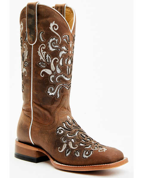 Shyanne Women's Cordelia Western Boots - Broad Square Toe, Brown, hi-res