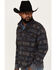 Image #2 - Ariat Men's Overdyed Southwesten Sweatshirt, Steel Blue, hi-res