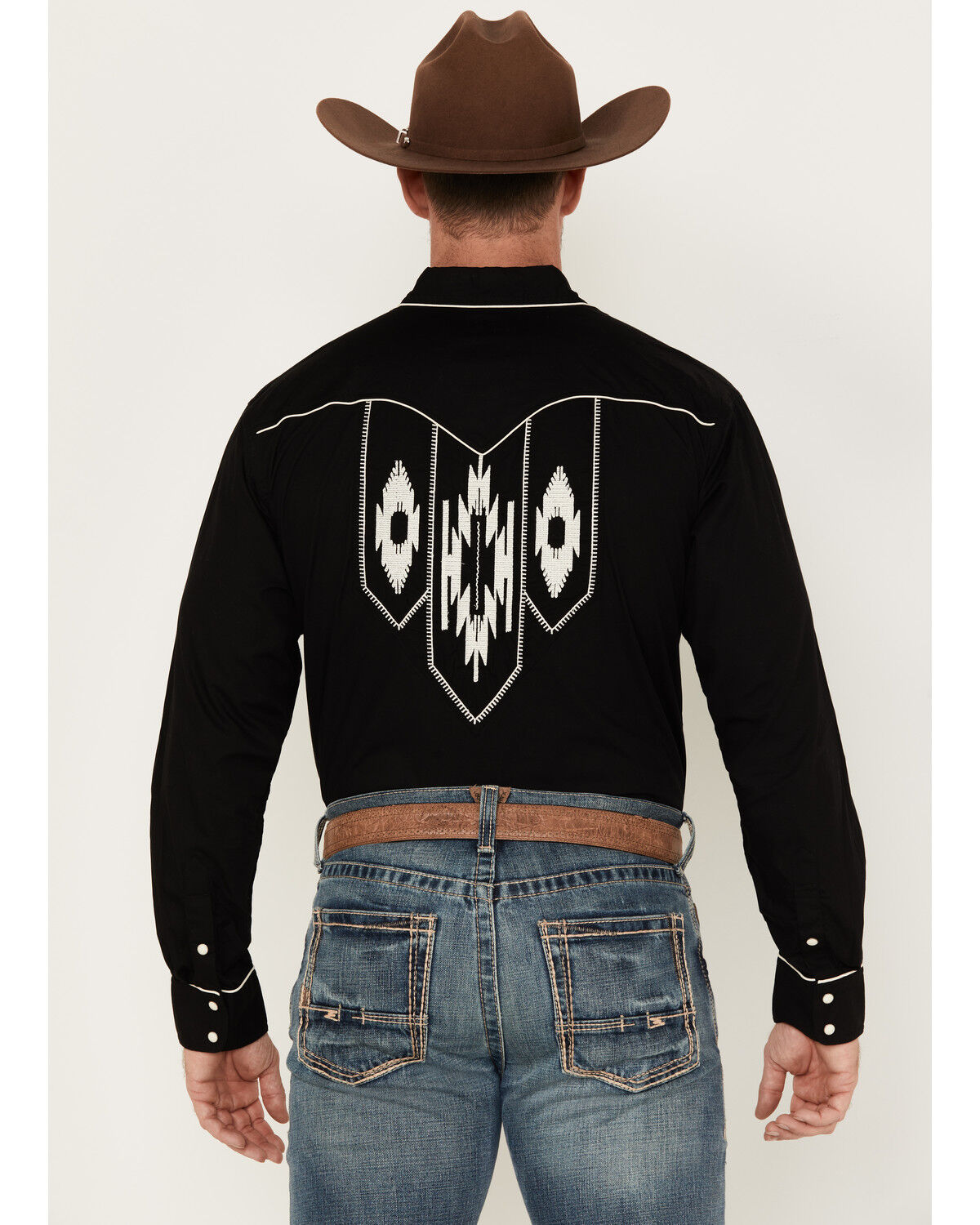 Image #4 - Ariat Men's Chimayo Retro Long Sleeve Pearl Snap Western Shirt, , hi-res