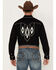 Image #4 - Ariat Men's Chimayo Retro Long Sleeve Pearl Snap Western Shirt, Black, hi-res