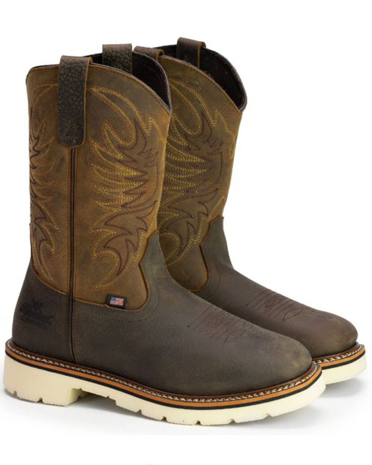 Thorogood Men's 11" USA Wellington Work Boots - Soft Toe, Brown, hi-res