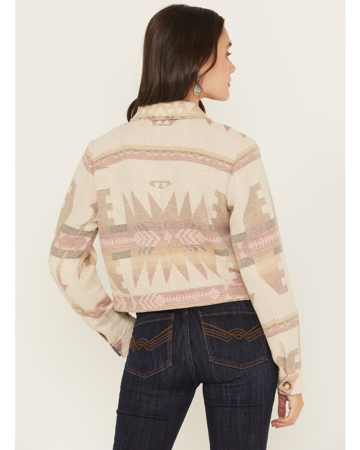 Image #4 - Idyllwind Women's Mercer Southwestern Print Cropped Shacket, Nude, hi-res