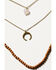 Shyanne Women's Crescent Multi-strand Necklace & Ring Set, Silver, hi-res