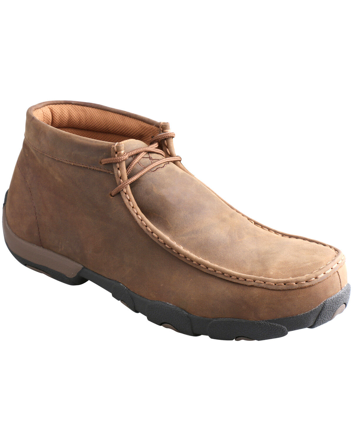 Image #1 - Twisted X Men's Waterproof Driving Mocs - Moc Toe, Saddle Brown, hi-res
