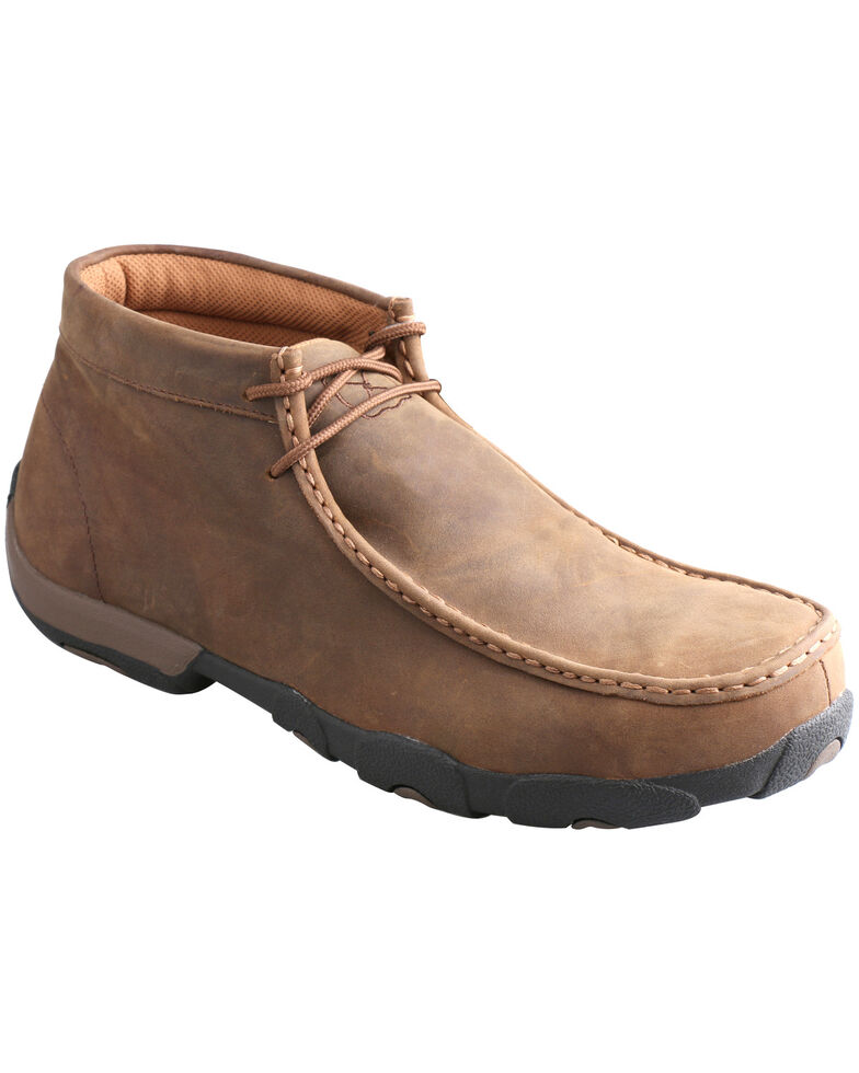 Twisted X Men's Brown Waterproof Driving Mocs - Moc Toe, Saddle Brown, hi-res