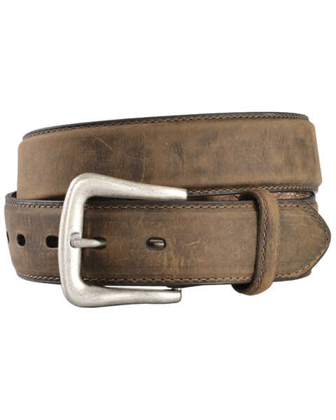 Image #1 - Nocona Belt Co. Men's Basic Leather Belt, Med Brown, hi-res
