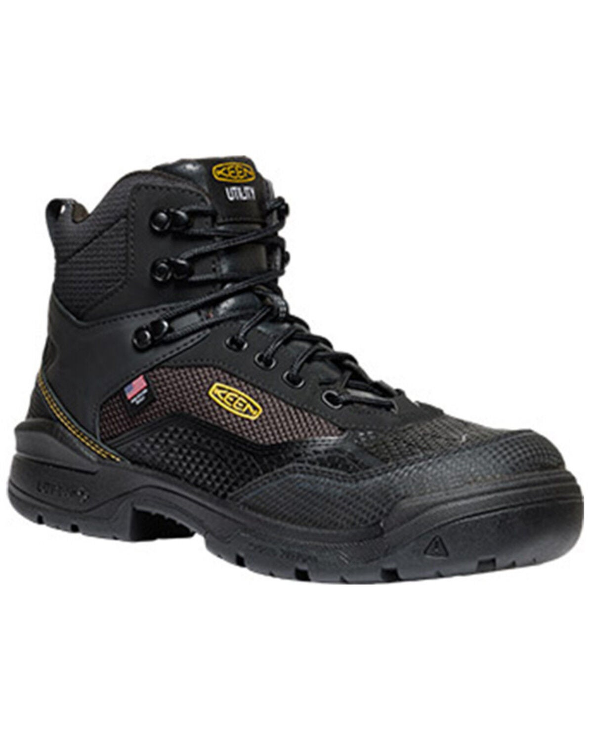 Keen Men's Stronglite Waterproof Wok Boots - Carbon Toe, Black, hi-res