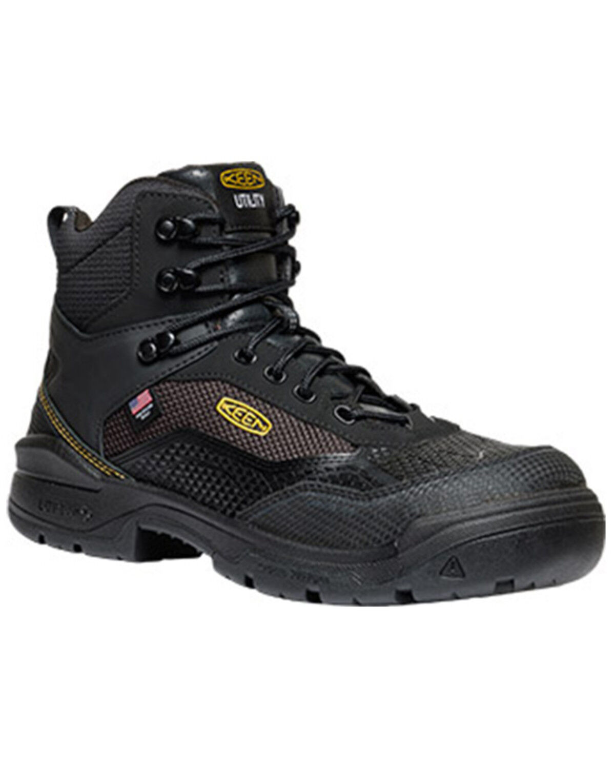Image #1 - Keen Men's Stronglite Waterproof Wok Boots - Carbon Toe, Black, hi-res