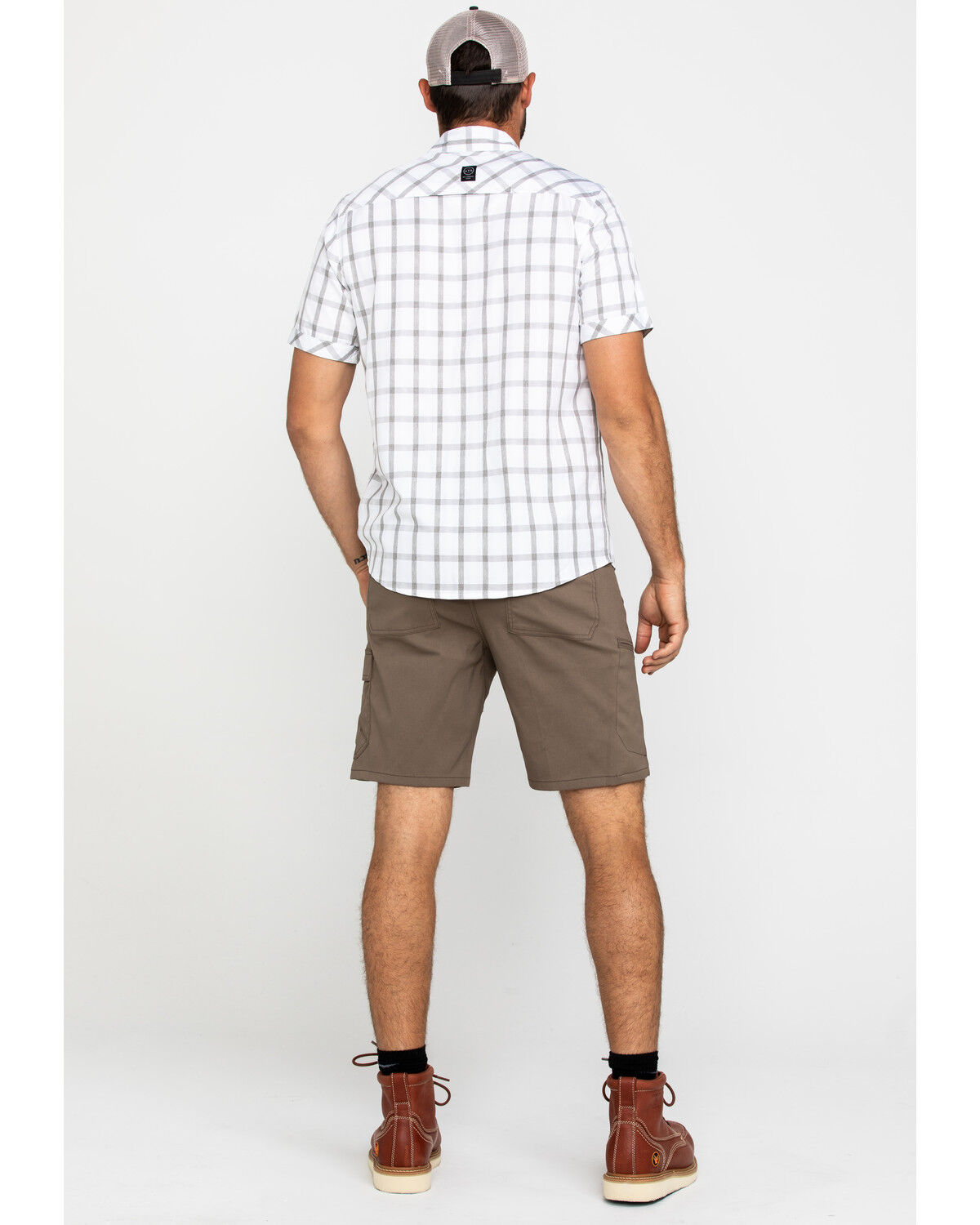 Image #5 - ATG by Wrangler Men's Morel Utility Asymmetric Cargo Shorts, Brown, hi-res