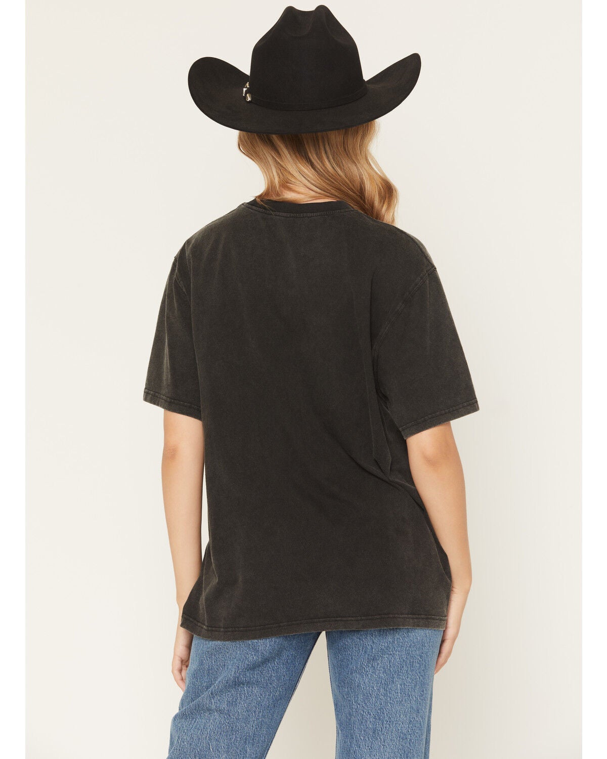 Image #4 - People of Leisure Women's Riley Green Guitar Oversized Short Sleeve Graphic Tee, Black, hi-res