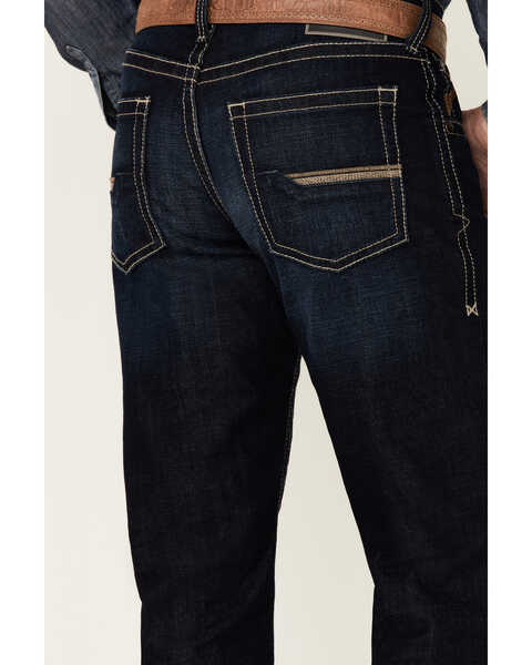 Image #4 - Ariat Men's M5 Newcastle Marshall Dark Wash Stretch Straight Leg Jeans , Blue, hi-res