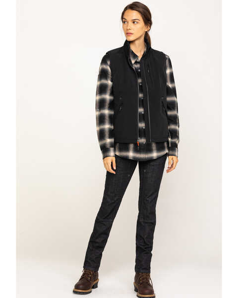 Dovetail Workwear Women's  Zip Front Vest , Black, hi-res