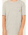 Image #3 - Carhartt Boys' Solid Short Sleeve Pocket T-Shirt, Grey, hi-res