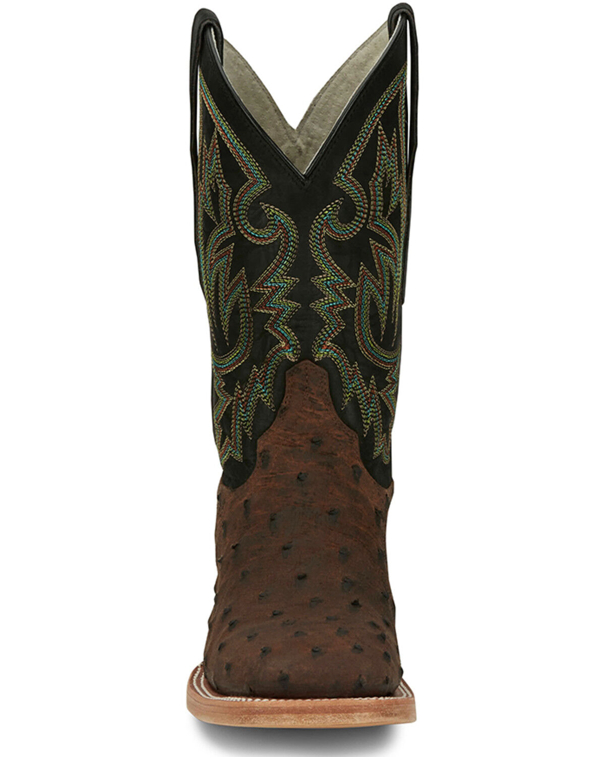 Image #4 - Justin Men's King Kango Exotic Full-Quill Ostrich Western Boots - Broad Square Toe, Dark Brown, hi-res