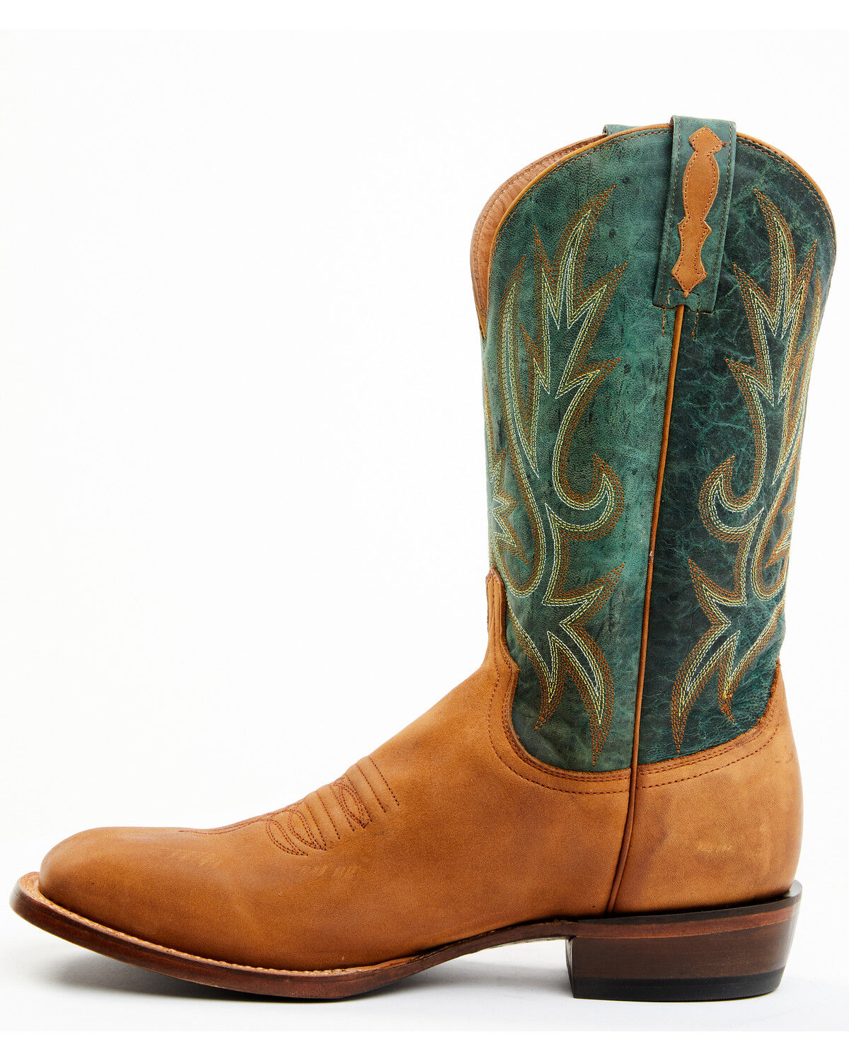 Image #3 - Lucchese Men's Gordon Western Boot - Broad Square Toe, Caramel, hi-res