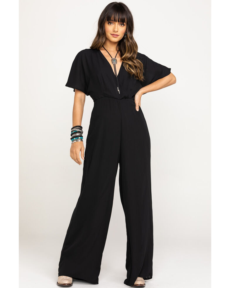 Stetson Women S Black Short Sleeve Jumpsuit Country Outfitter