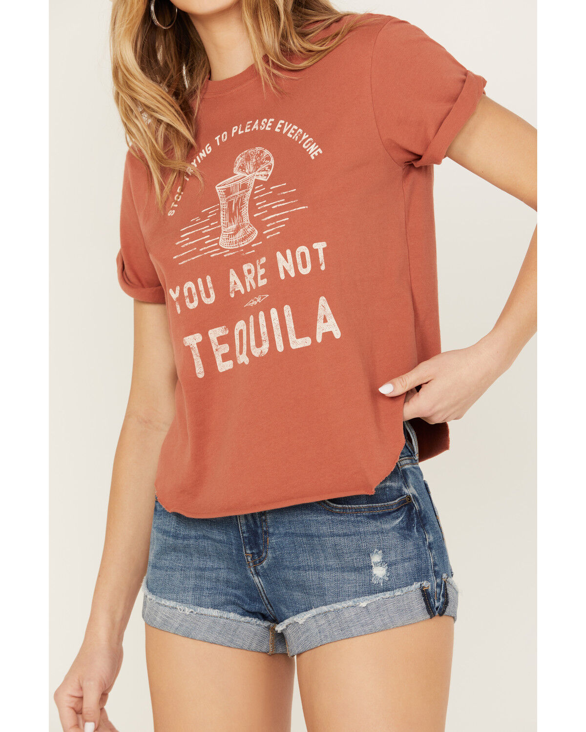 Image #3 - Idyllwind Women's Stop Trying To Please Everyone Short Sleeve Graphic Tee, Pecan, hi-res