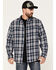 Image #1 - Brothers and Sons Men's Plaid Long Sleeve Button Down Western Flannel Shirt, Navy, hi-res