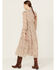 Image #4 - Wild Moss Women's Floral Print Long Sleeve Midi Dress, Sand, hi-res
