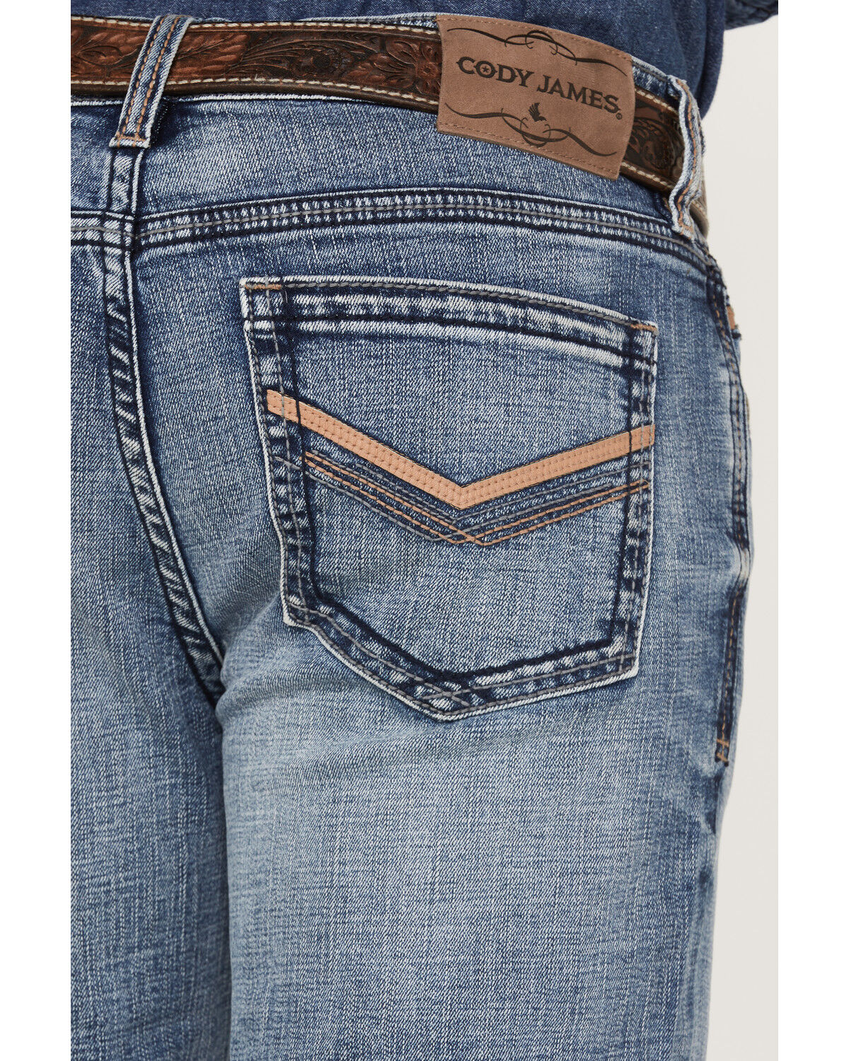 Image #4 - Cody James Men's Colt Stretch Slim Bootcut Jeans, Medium Wash, hi-res