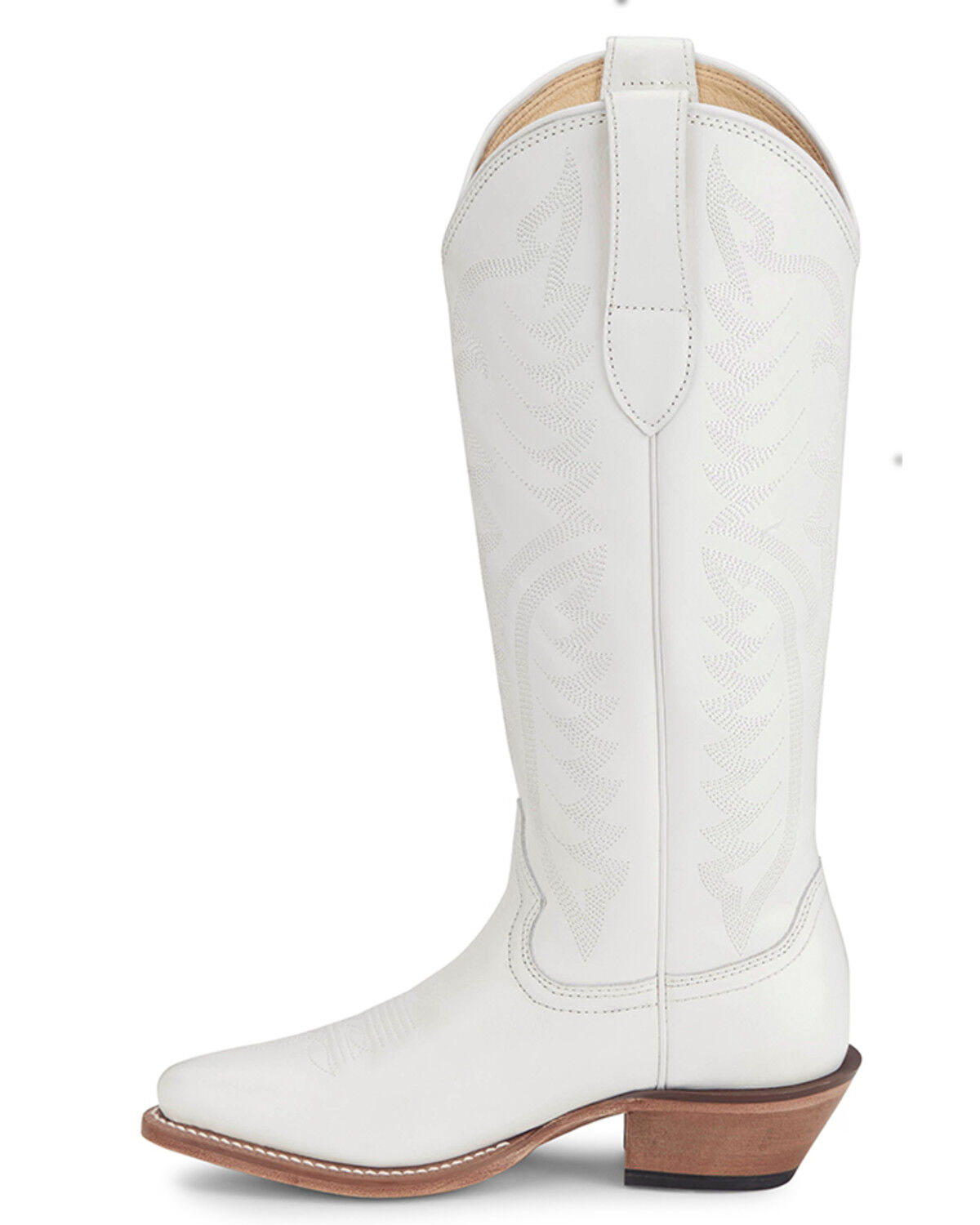 Image #3 - Justin Women's Evelyn Tall Western Boots - Round Toe, White, hi-res