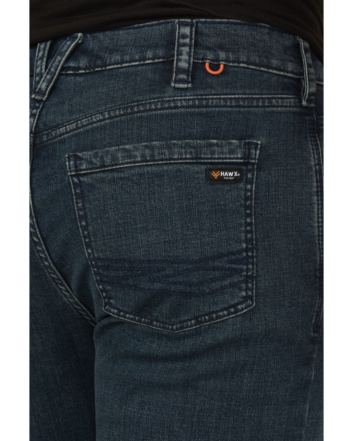Image #4 - Hawx Men's Chamberlin Straight Stretch Denim Work Jeans, Indigo, hi-res