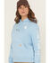 Image #2 - Carhartt Women's Relaxed Fit Midweight Logo Graphic Hoodie, Blue, hi-res