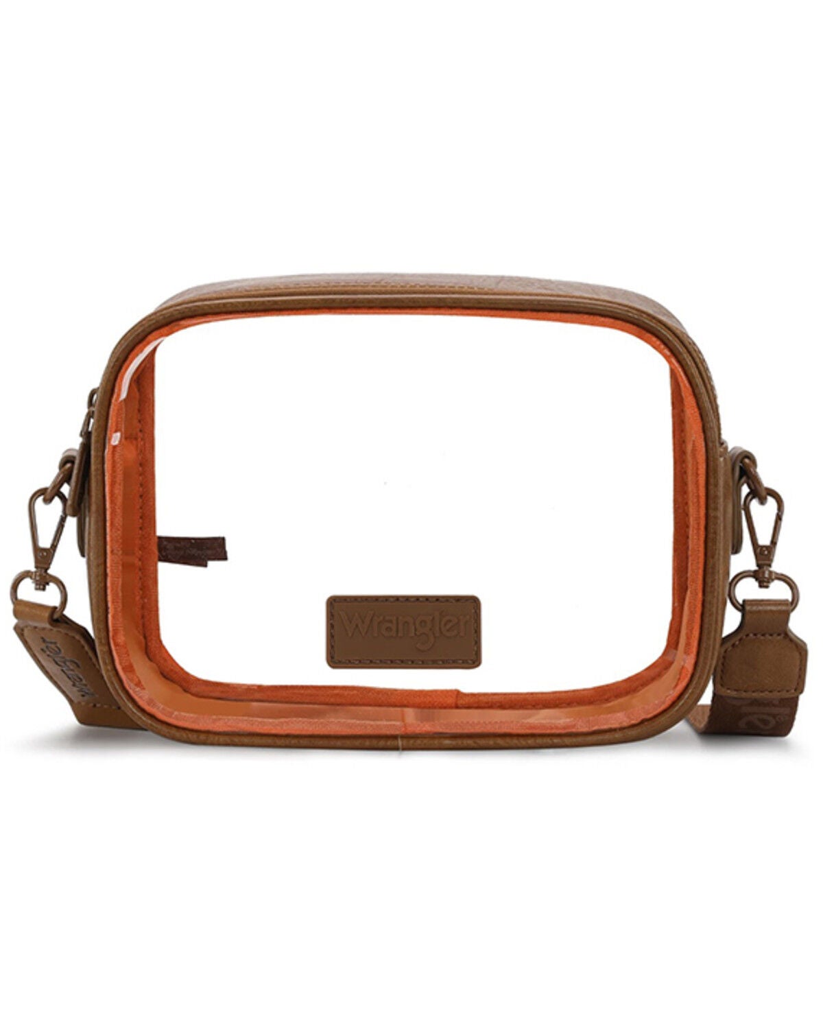 Wrangler Women's Clear Stadium Crossbody Bag, Brown, hi-res