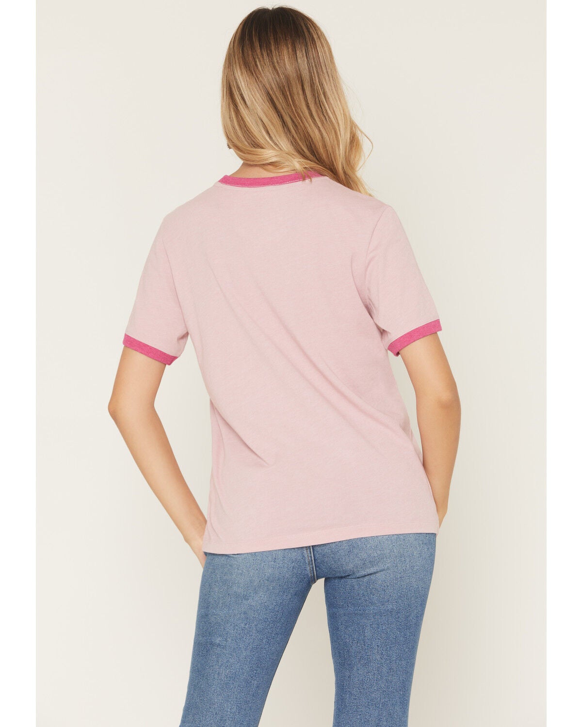 Image #7 - Idyllwind Women's Armadillo Short Sleeve Graphic Ringer Tee, Dark Pink, hi-res