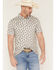 Image #1 - Burlebo Men's Ducks And Dogs Print Short Sleeve Button-Down Polo Shirt, Natural, hi-res