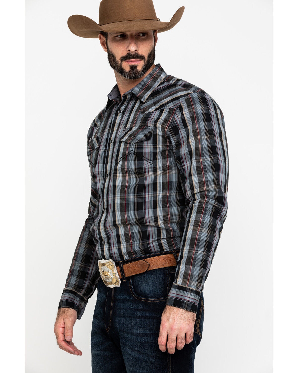 Image #3 - Cody James Men's Chapman Small Plaid Long Sleeve Western Shirt, , hi-res