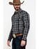 Image #3 - Cody James Men's Chapman Small Plaid Long Sleeve Western Shirt , Black, hi-res