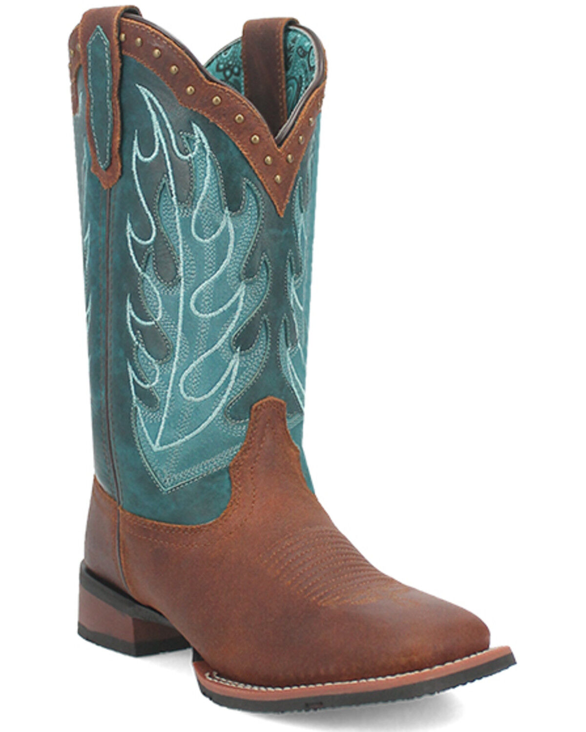Image #1 - Laredo Women's Faye Western Boots - Broad Square Toe, Turquoise, hi-res